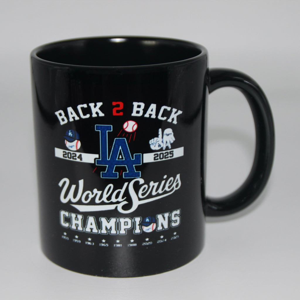 Los Angeles Dodgers Back-to-Back Champions Mug – World Series Ceramic Coffee Cup, Fan Collectible Gift