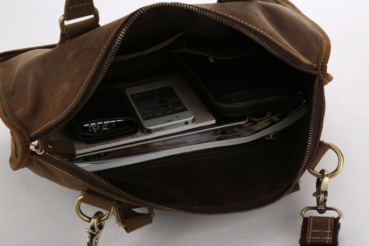 Flash Sale Vintage Leather Laptop Briefcase Crossbody Bag Mens Messenger Shoulder Bag