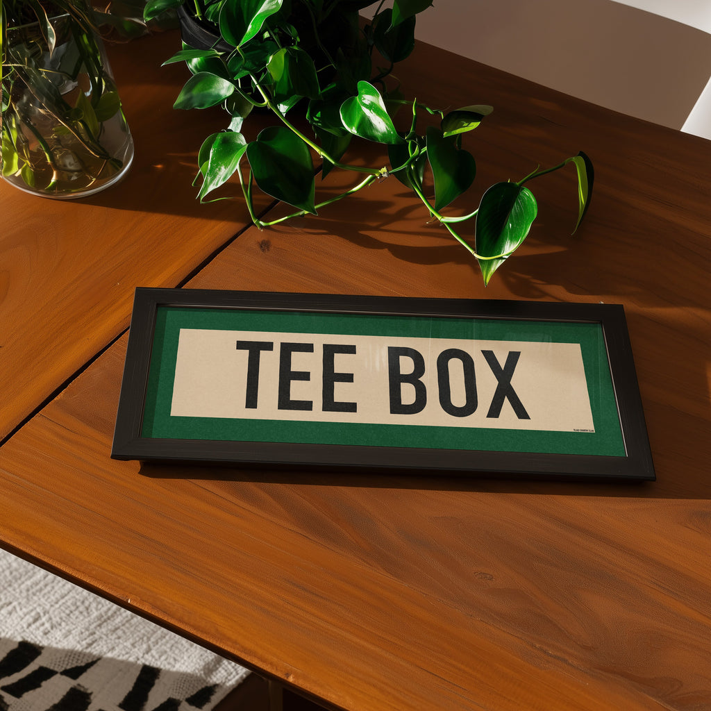 Framed Tee Box Golf Scroll Art