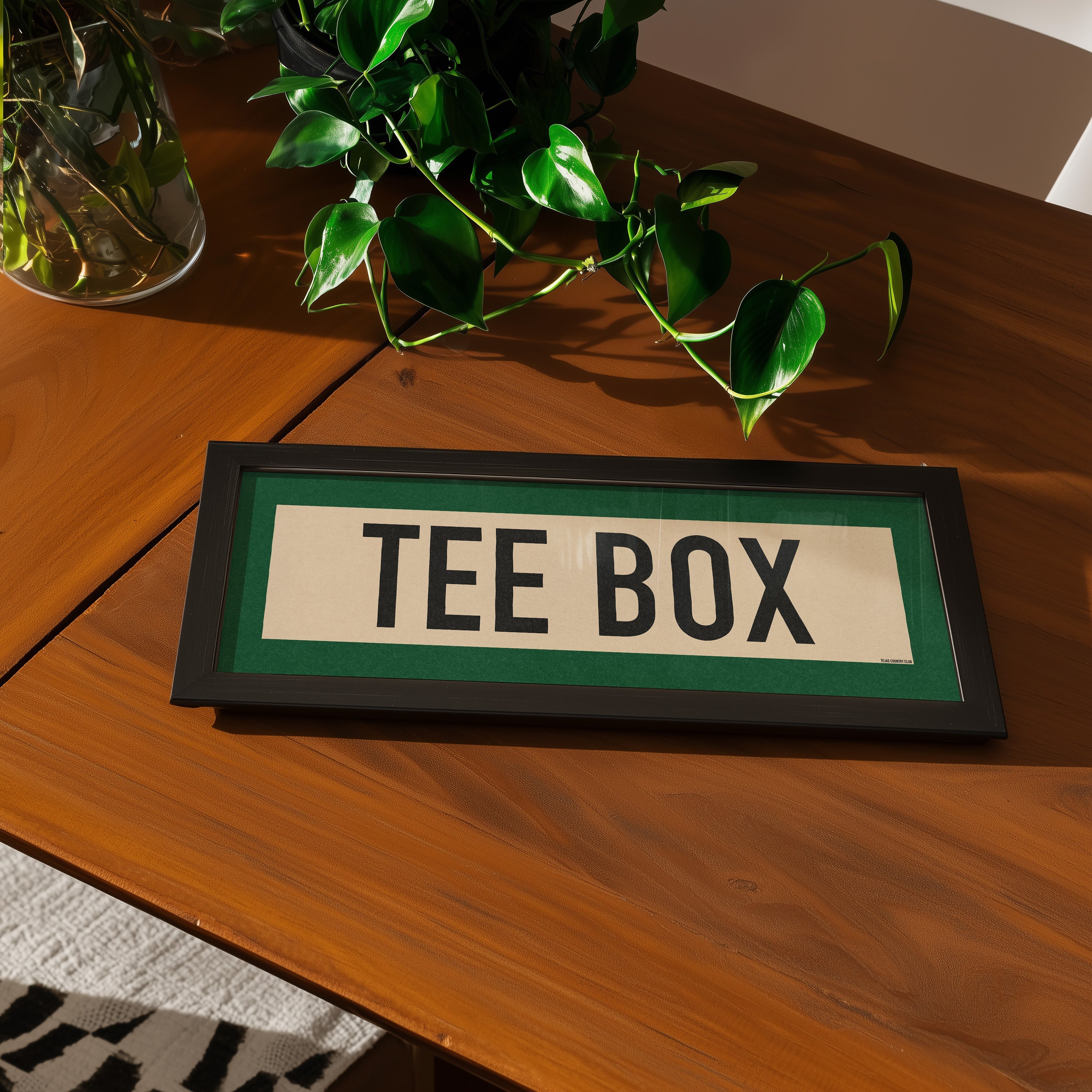 Framed Tee Box Golf Scroll Art