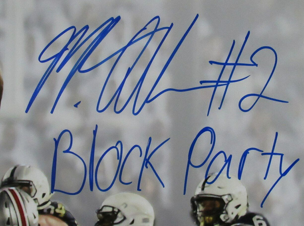 Marcus Allen Penn State Autographed 16x20 Photo BLOCK PARTY vs. OSU JSA 167374