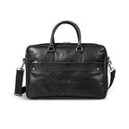 Leather Briefcase Slim 17" // Black