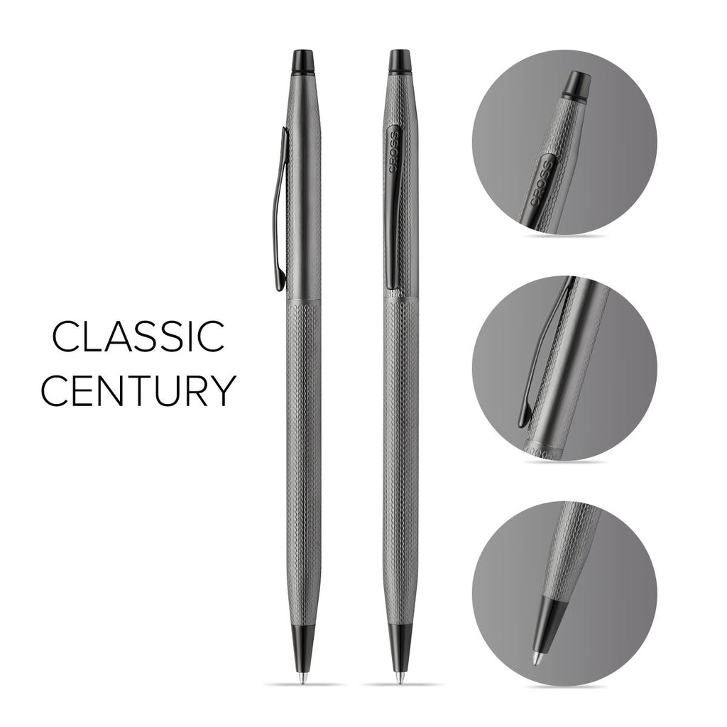 Classic Century® Slate Gray Engraved Diamond Pattern Ballpoint Pen