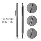 Classic Century® Slate Gray Engraved Diamond Pattern Ballpoint Pen