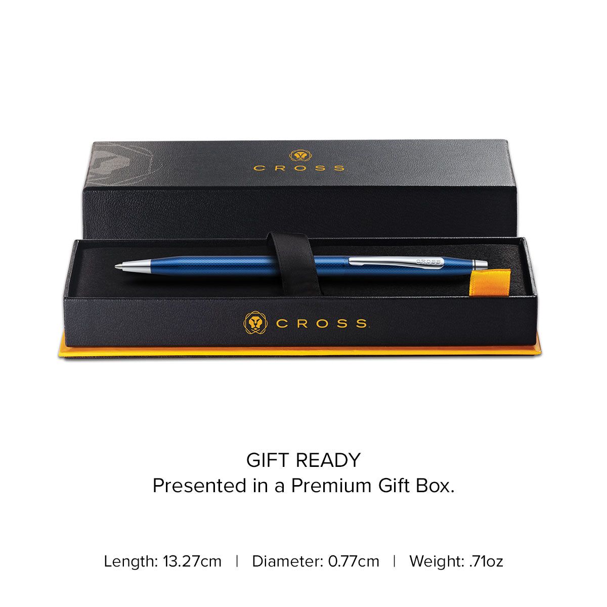 Classic Century® Translucent Cobalt Blue Engraved Diamond Pattern Ballpoint Pen