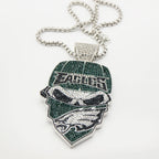 Newest Sports Team Logo Bandit Skull  Pendant Necklace – Iced Out Hip Hop Jewelry for True Fans
