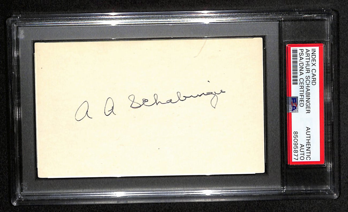A.A. Schabinger Signed 3x5 Index Card Creighton Basketball Coach PSA/DNA 185479