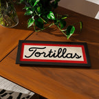 Framed Tortillas White Black Red Trim Art Print