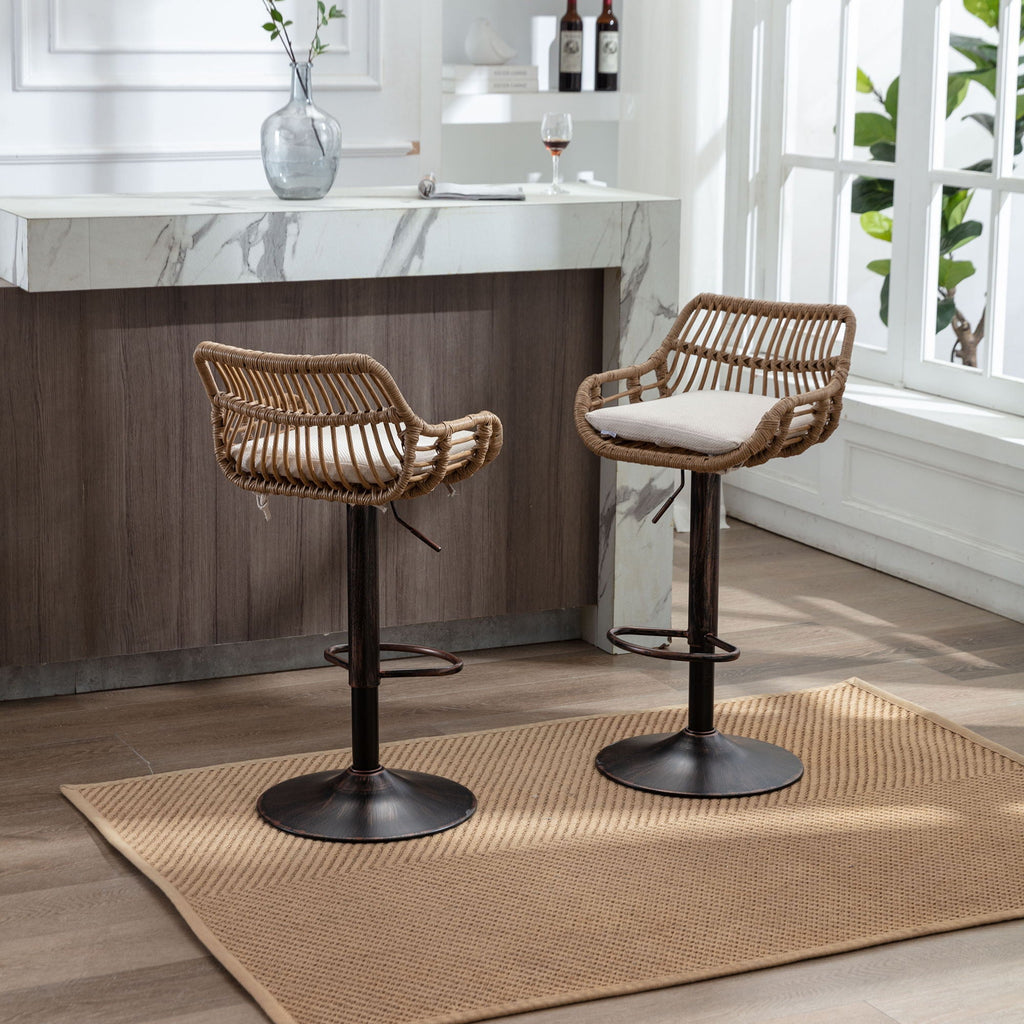 Modern Swivel Bar Stools Adjustable Counter Chairs