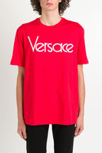 Versace Men Embroidered Logo Tee