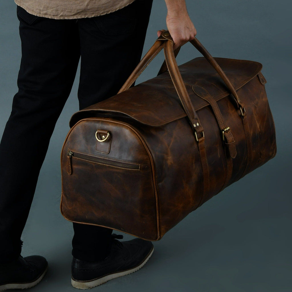 The Bolton Flap Duffel- Brown
