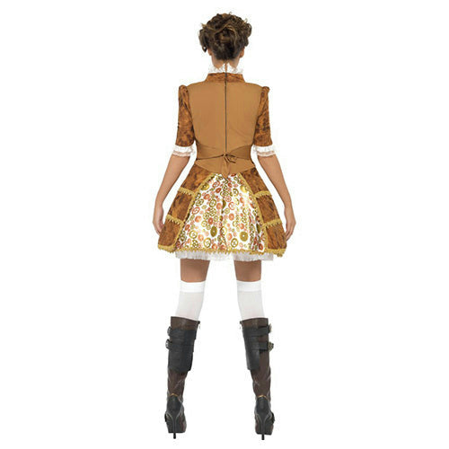 Smiffy's Women's Fever Steampunk Pirate Adult Costume Size Small 6-8
