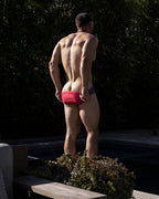 Swim Brief Super Bright Halftone Neon Red