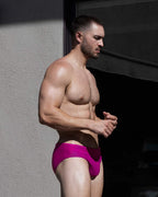 Swim Brief Solid Raspberry Pink