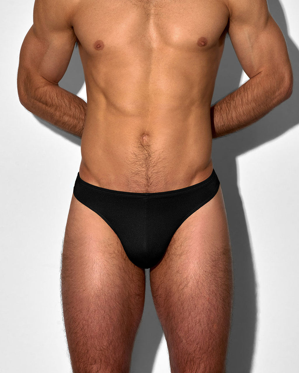 Swim Thong Solid Black
