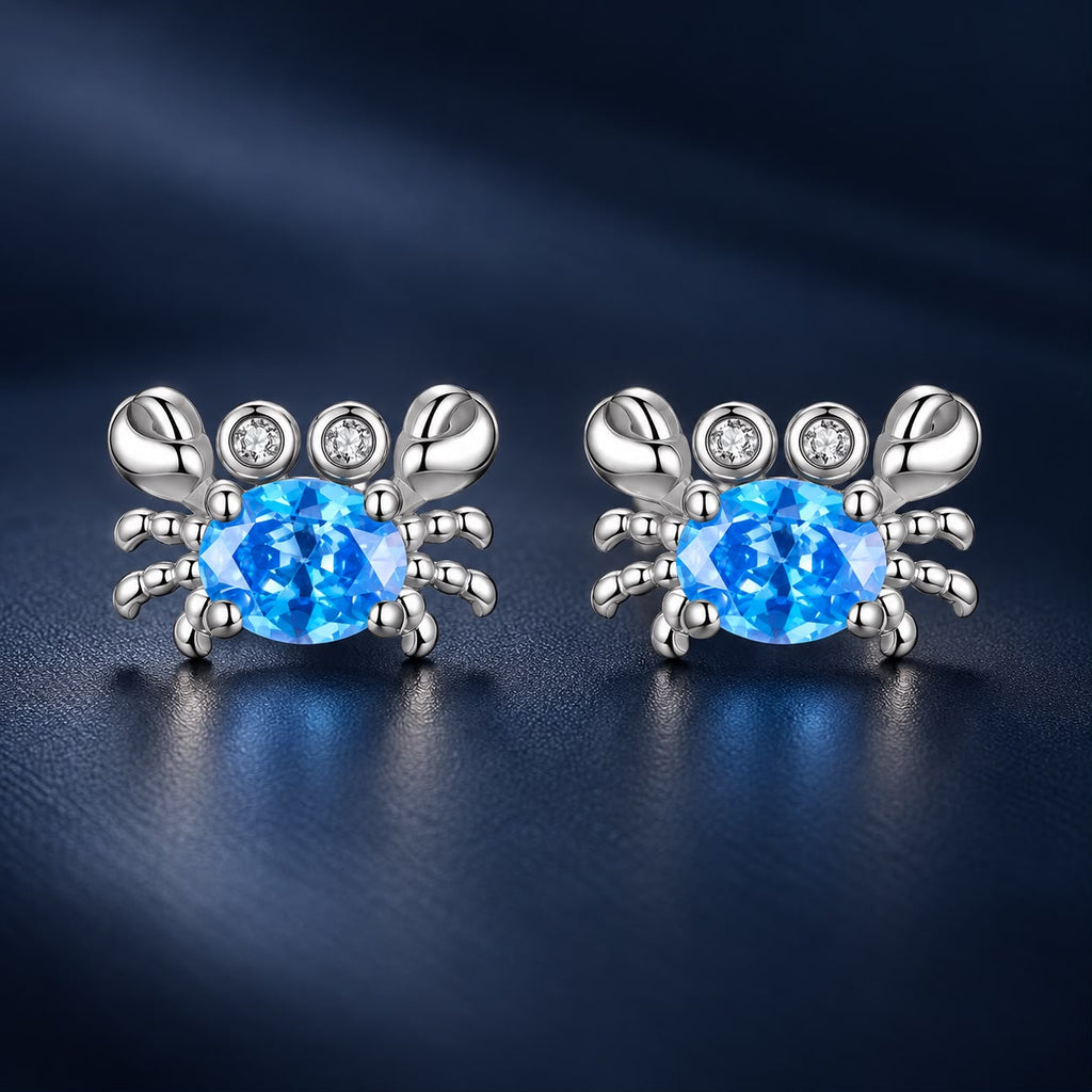 925 Sterling Silver White Gold Plated CZ Earrings for Women