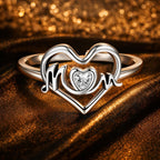 925 Sterling Silver Heart-shaped CZ Ring for Women