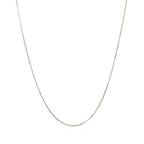 10k White Gold Classic Box Chain 0.6mm