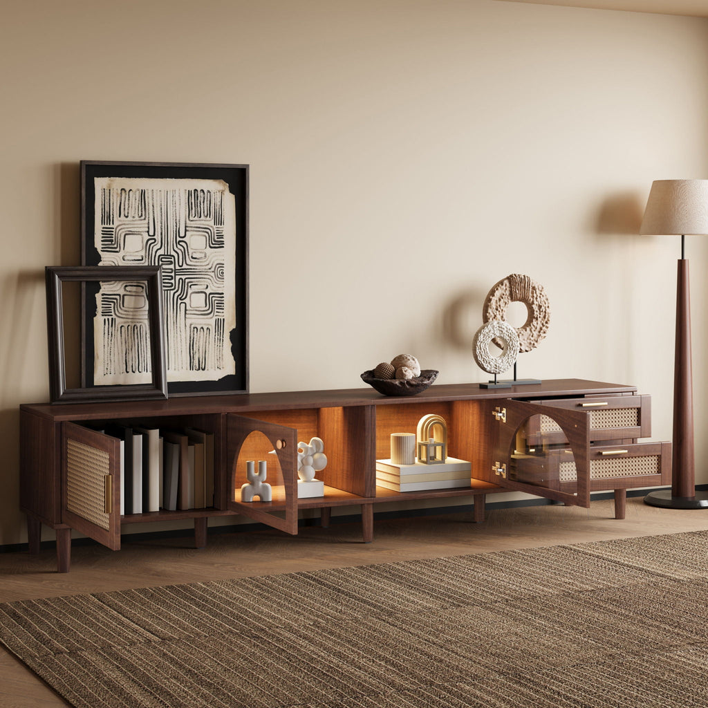 TV Stand For TVs Up To 90" - Dark Brown