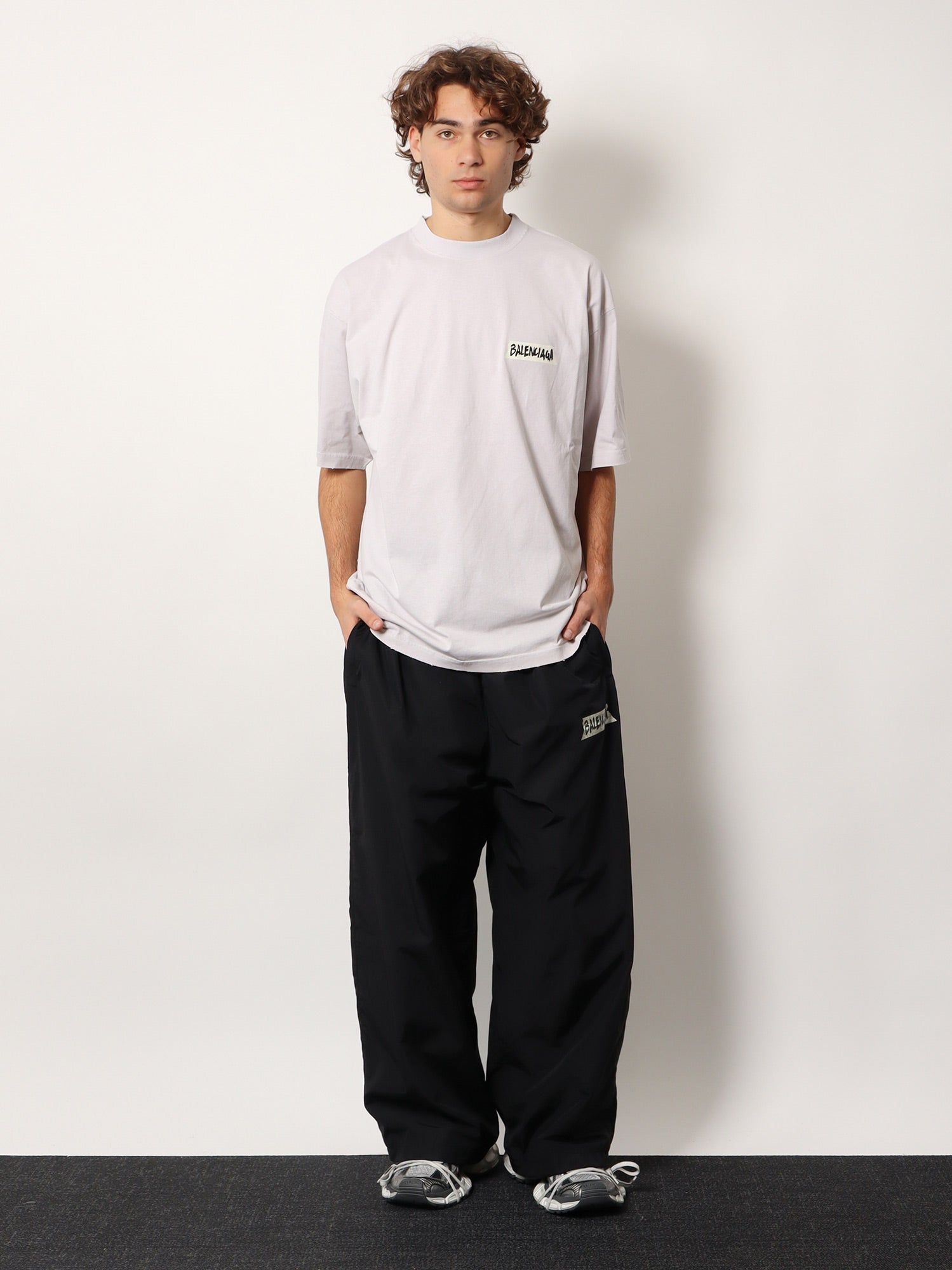 Balenciaga Grey Cotton T-Shirt