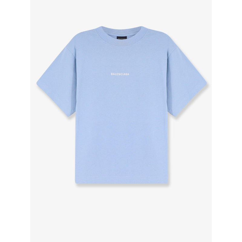 Balenciaga Blue Cotton T-Shirt