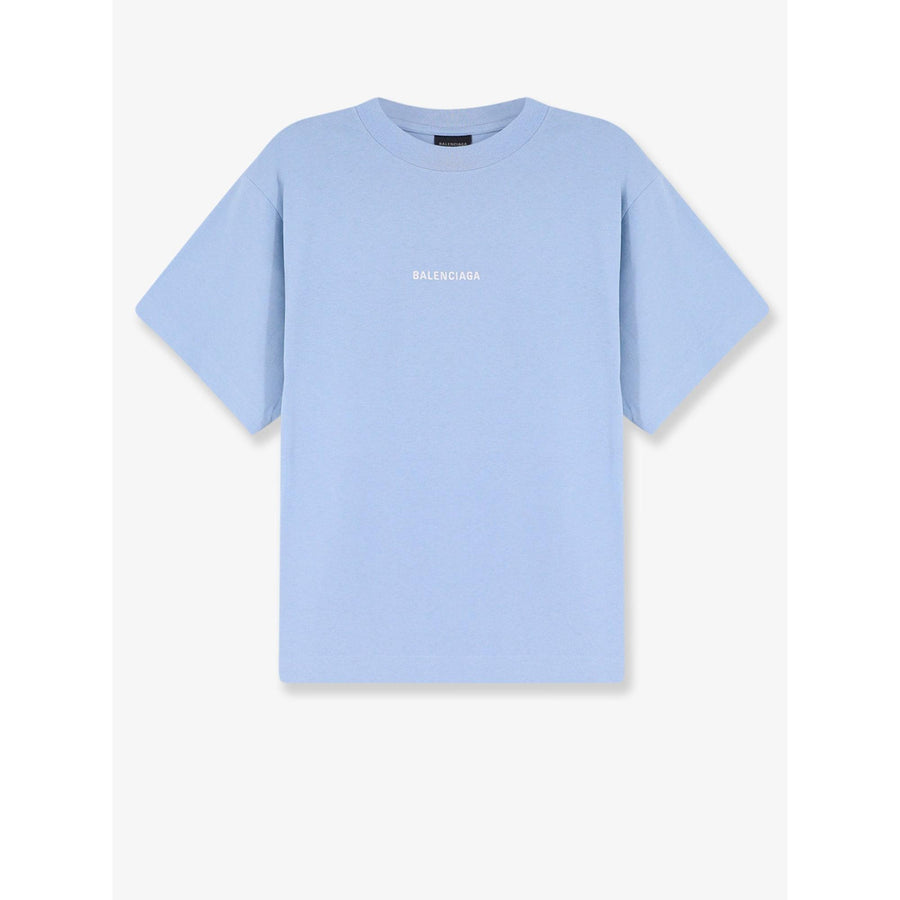 Balenciaga Blue Cotton T-Shirt