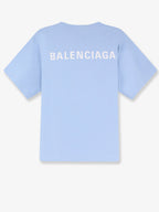 Balenciaga Blue Cotton T-Shirt