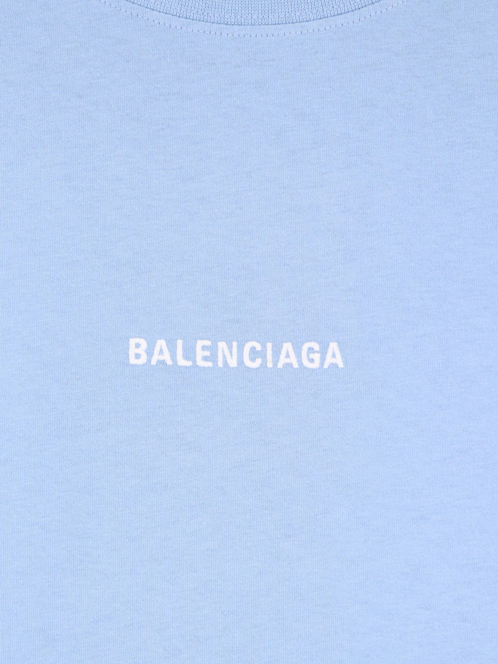 Balenciaga Blue Cotton T-Shirt