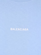 Balenciaga Blue Cotton T-Shirt