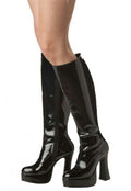 California Costumes Womens Black Patent Platform Boots Small 5-6