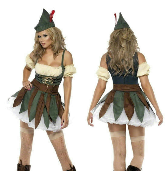 Smiffys Women's Fever Outlaw Adult Ladies Robin Hood Costume Medium 10-12