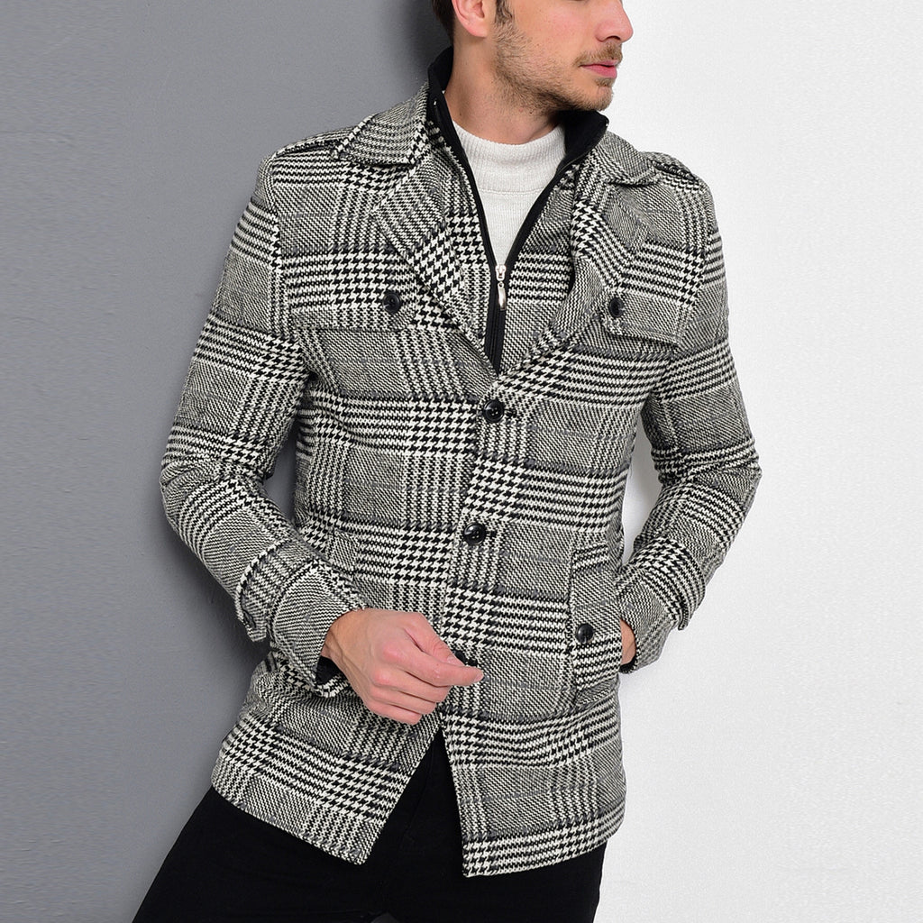 Sequoia Coat // Patterned Black