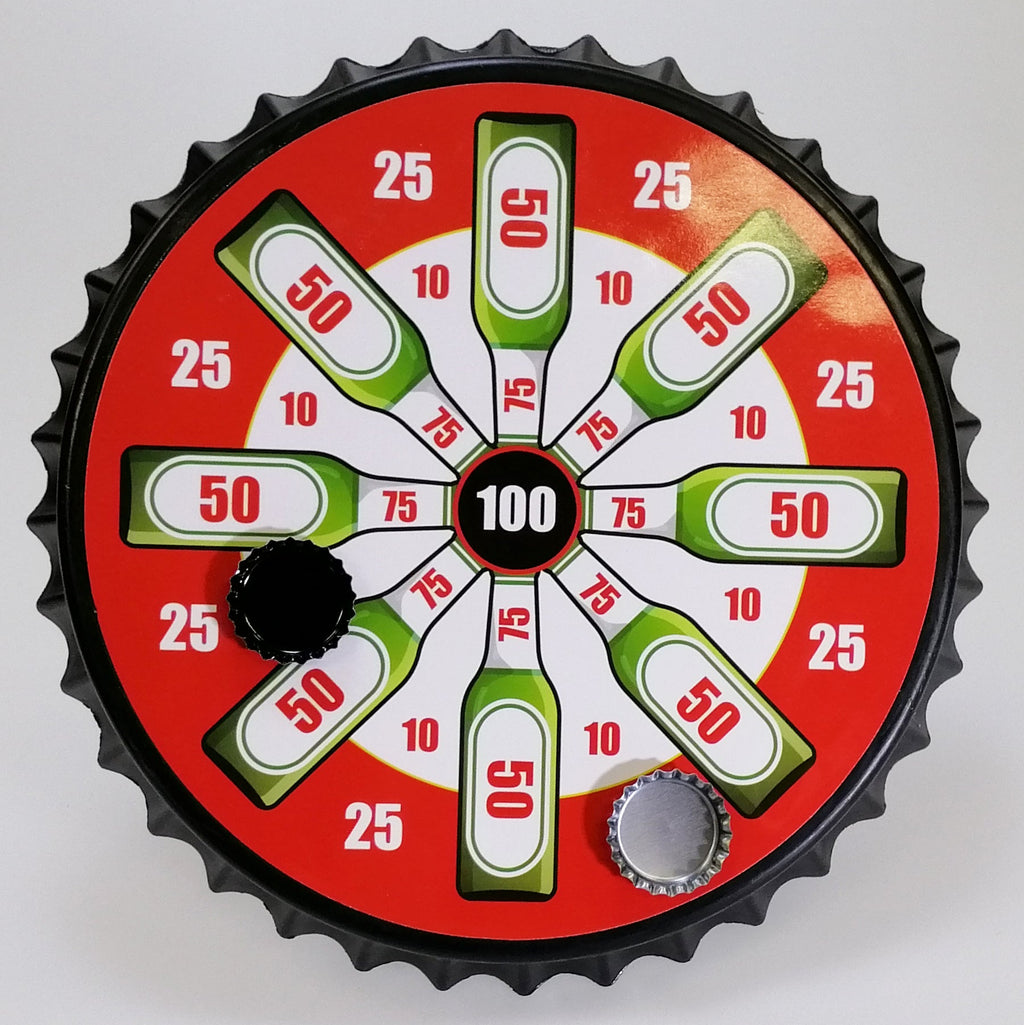 Magnetic Bottle Top Target Beer Drinking Bottle Cap Throwing Dartboard Pong Game