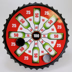 Magnetic Bottle Top Target Beer Drinking Bottle Cap Throwing Dartboard Pong Game