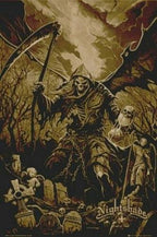 Nightshade Black Series Beautiful Horror End of Time Reaper T-Shirt Sz Medium
