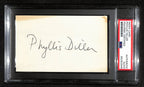 Phyllis Diller Signed 3x5 Index Card Stand-up Comedian PSA/DNA 184373