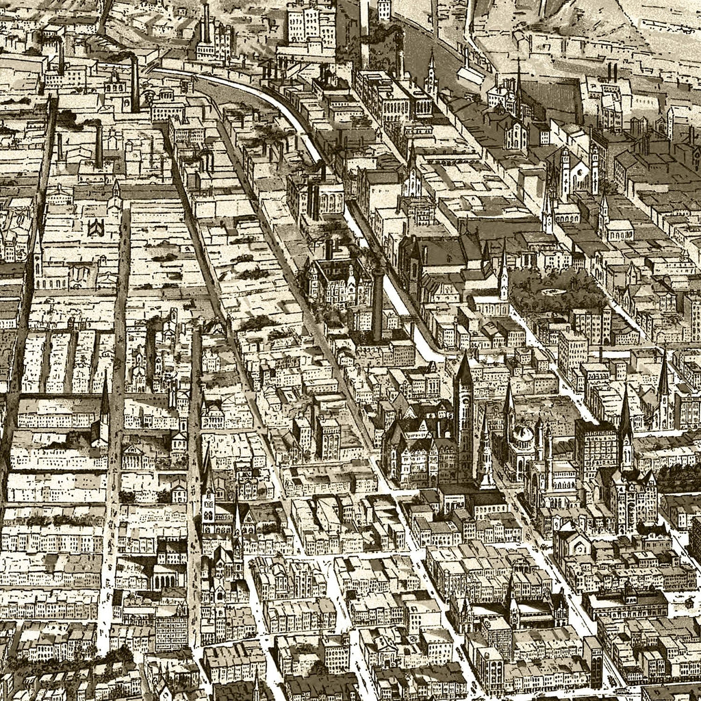 Vintage Map of Cincinnati, Ohio 1900