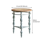 Round Top Carved Table