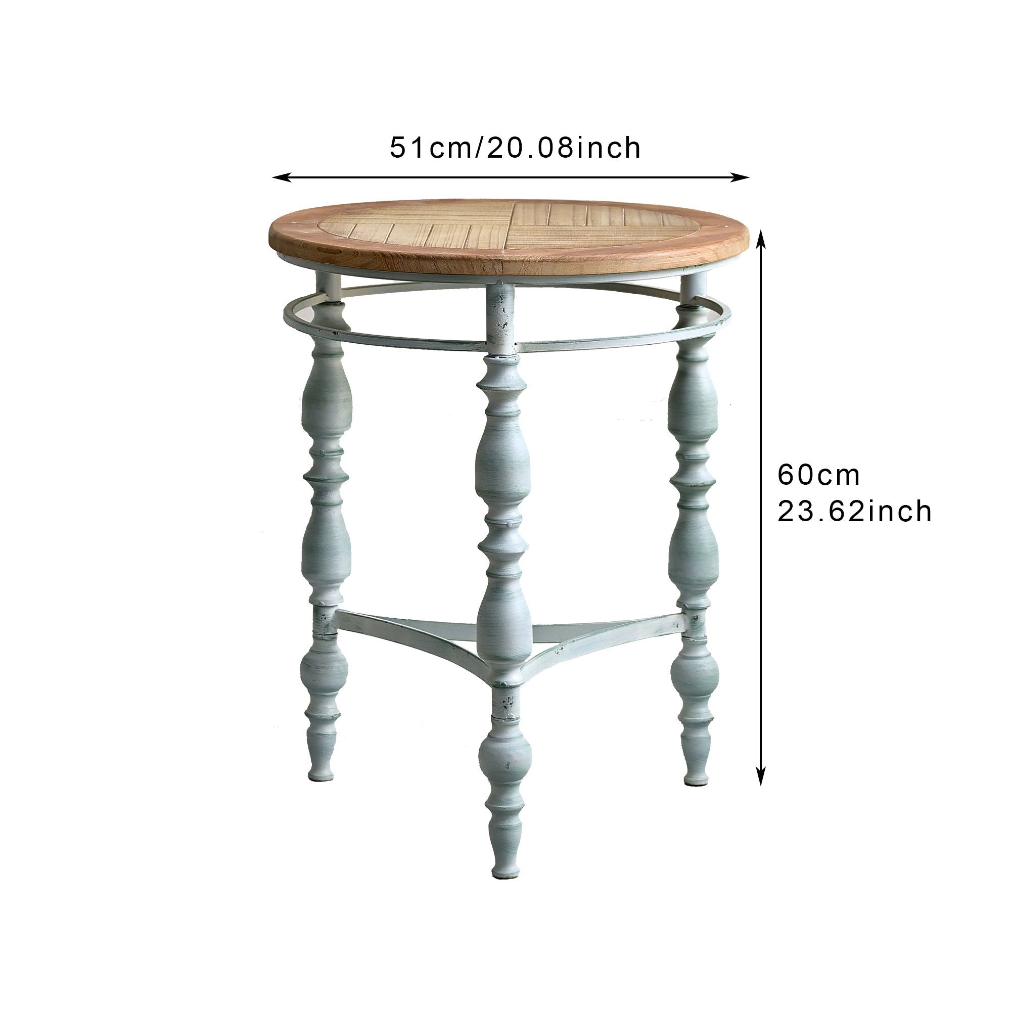 Round Top Carved Table