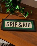 Framed Grip and Rip Golf Art Scroll Sign