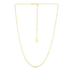14k Yellow Gold Adjustable Sparkle Chain 1.5mm