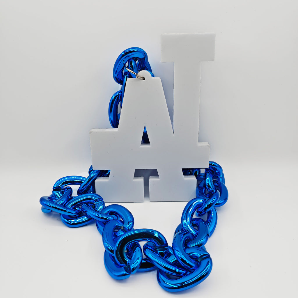 Los Angeles Dodgers 3D Foam Logo Necklace – 30 Inches Game Day Gift for Fans