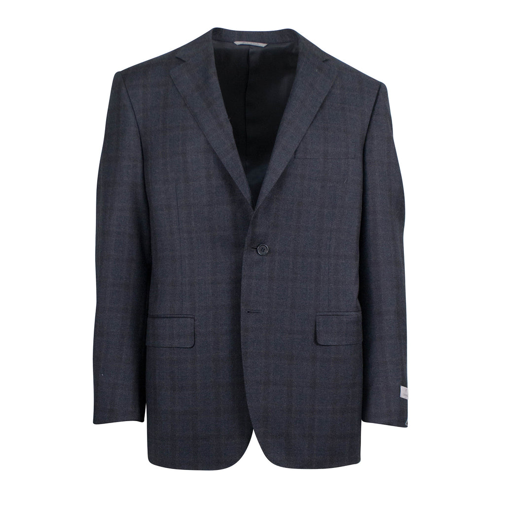 Windowpane Wool 2 Button Suit // Charcoal