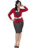 Smiffy's Women's Curves 50's PIn Up Polka Dot Adult Retro Plus Size Costume 2X