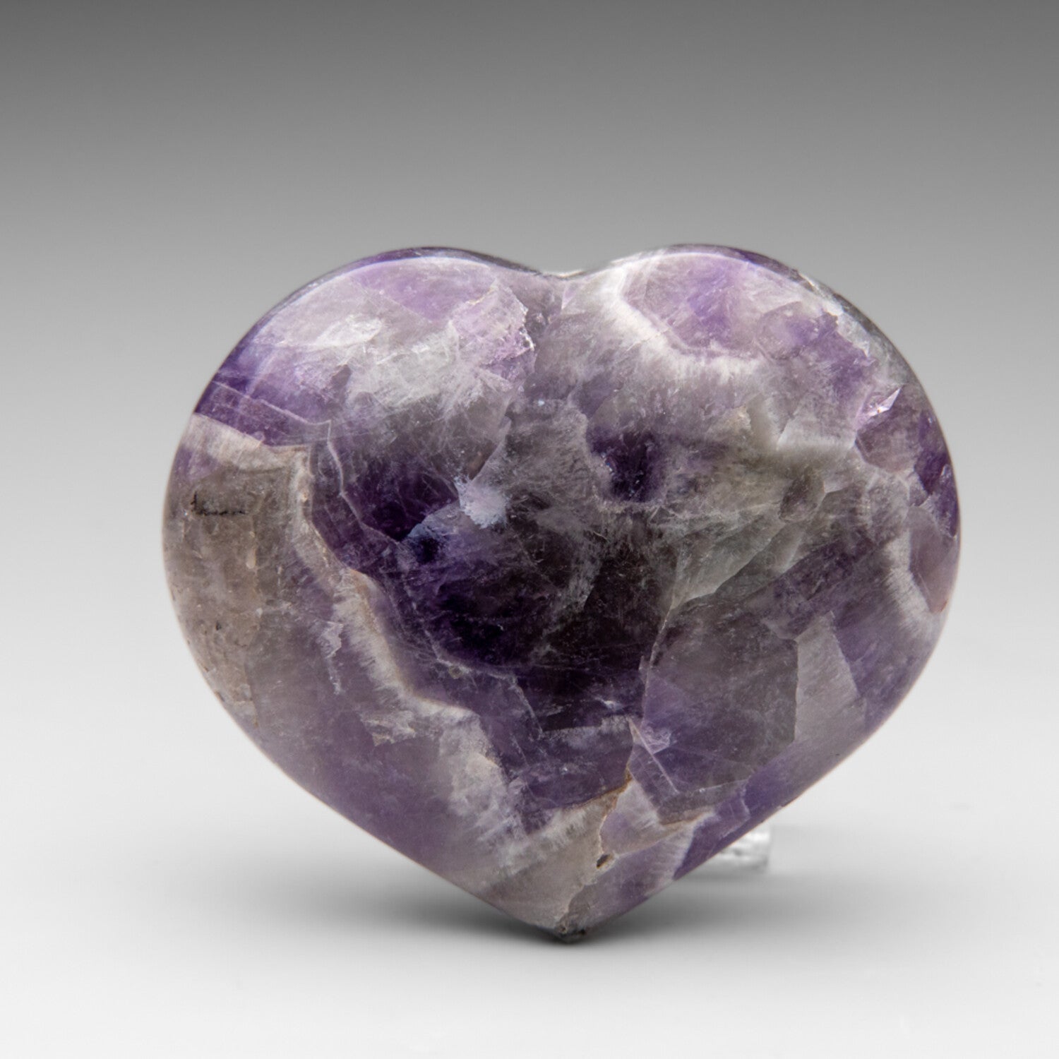 Polished Chevron Amethyst Heart From Brazil // Medium