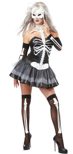California Costumes Women's Skeleton Masquerade Sexy Adult Costume Large 10-12