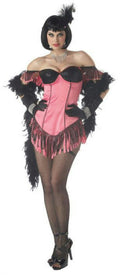 Womens Pink Black Cabaret Artist Burlesque Showgirl Adult Costume Medium