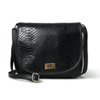 The Croco Satchel- Black