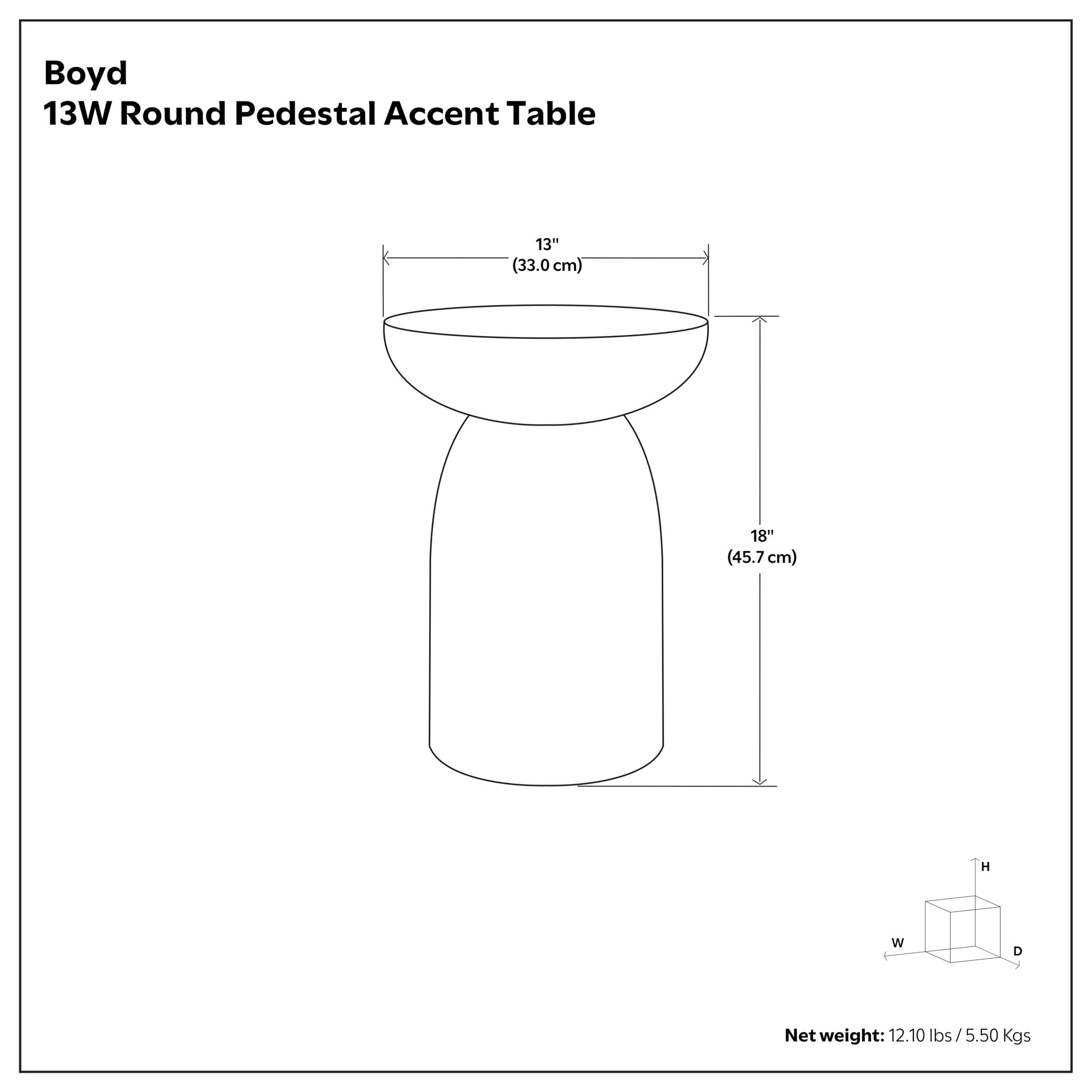 Boyd - Accent Table - White Wash
