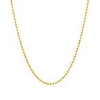 18k Yellow Gold Bead Chain 1.5mm (1.50 mm)